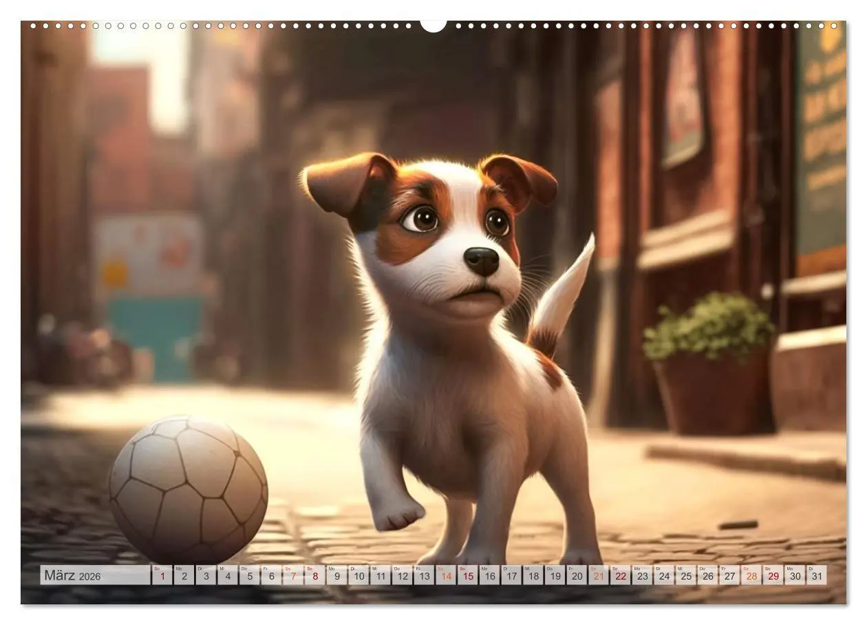Bild: 9783457532843 | Comic Hunde (hochwertiger Premium Wandkalender 2026 DIN A2 quer),...