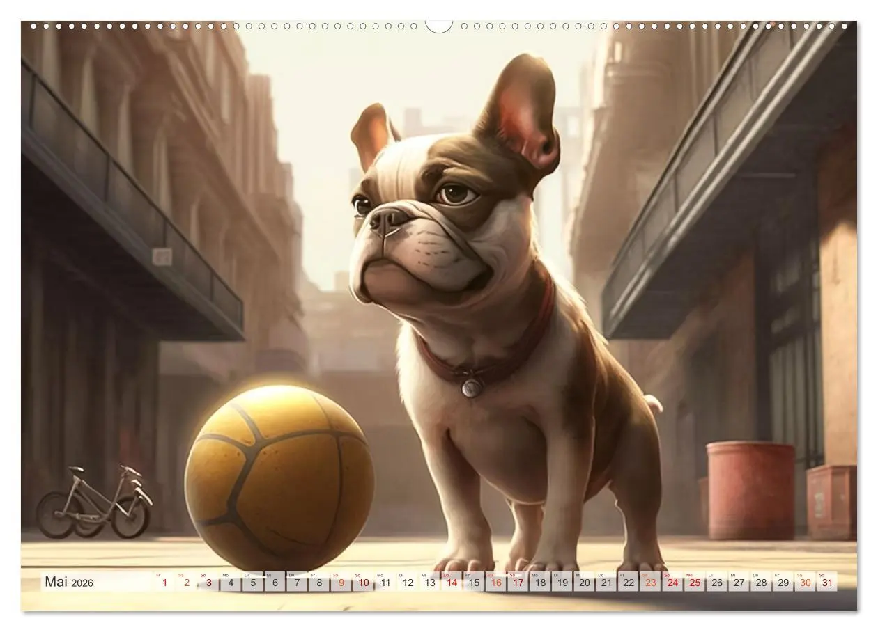 Bild: 9783457532843 | Comic Hunde (hochwertiger Premium Wandkalender 2026 DIN A2 quer),...