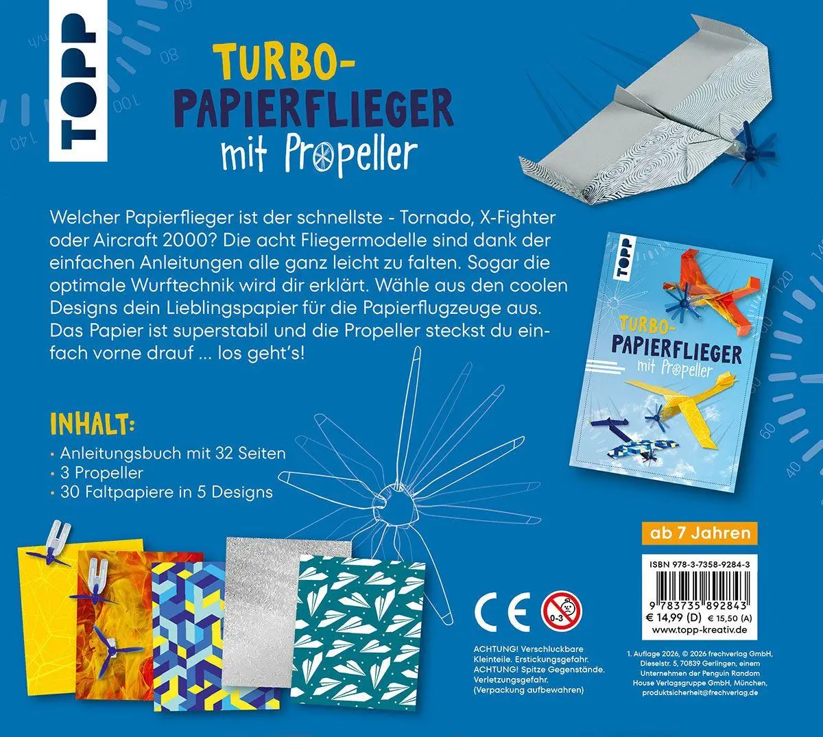 Bild: 9783735892843 | Kreativ-Set Turbo-Papierflieger mit Propeller | Christian Saile | Buch