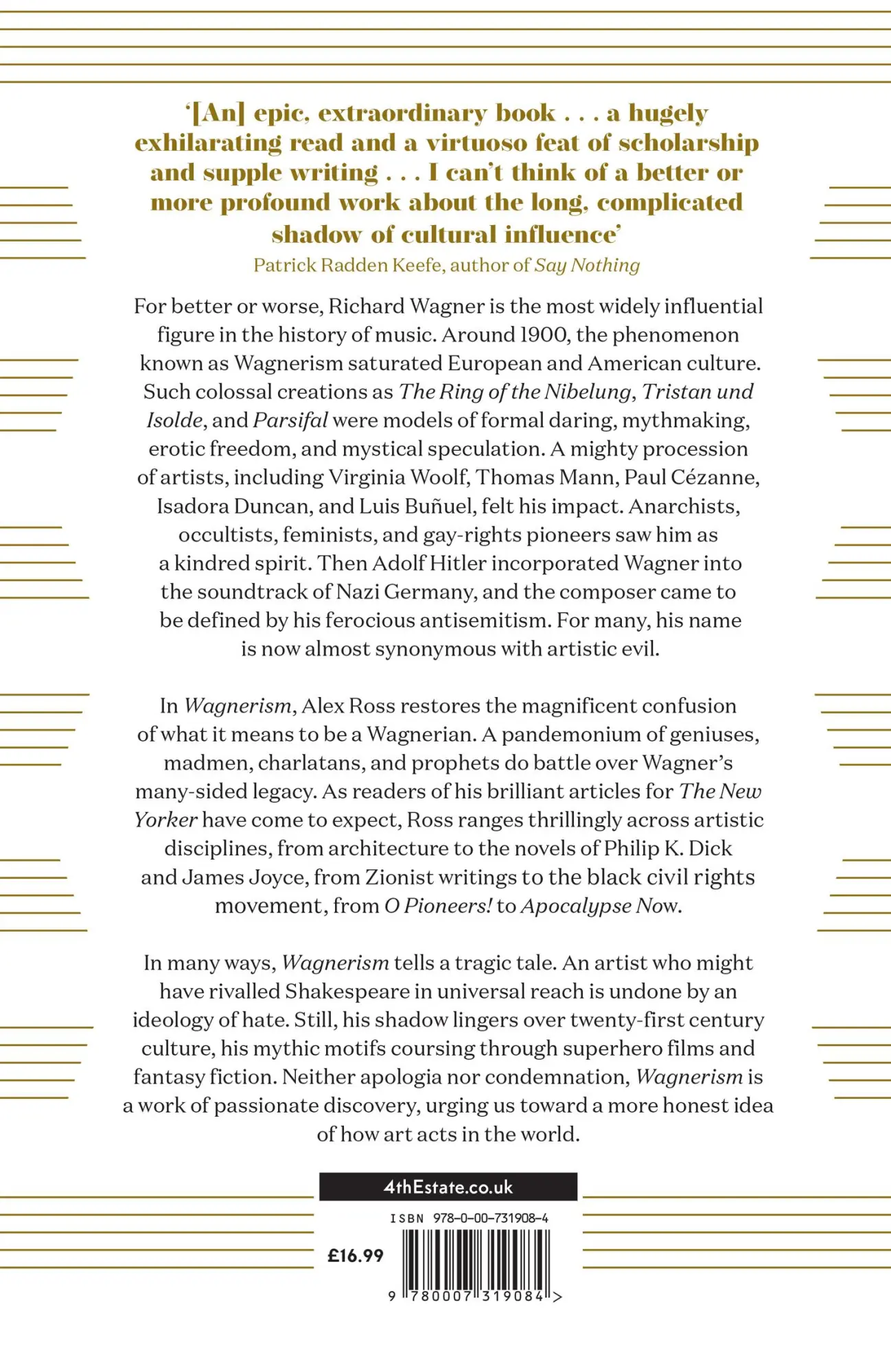 Rückseite: 9780008422943 | Wagnerism | Art and Politics in the Shadow of Music | Alex Ross | Buch
