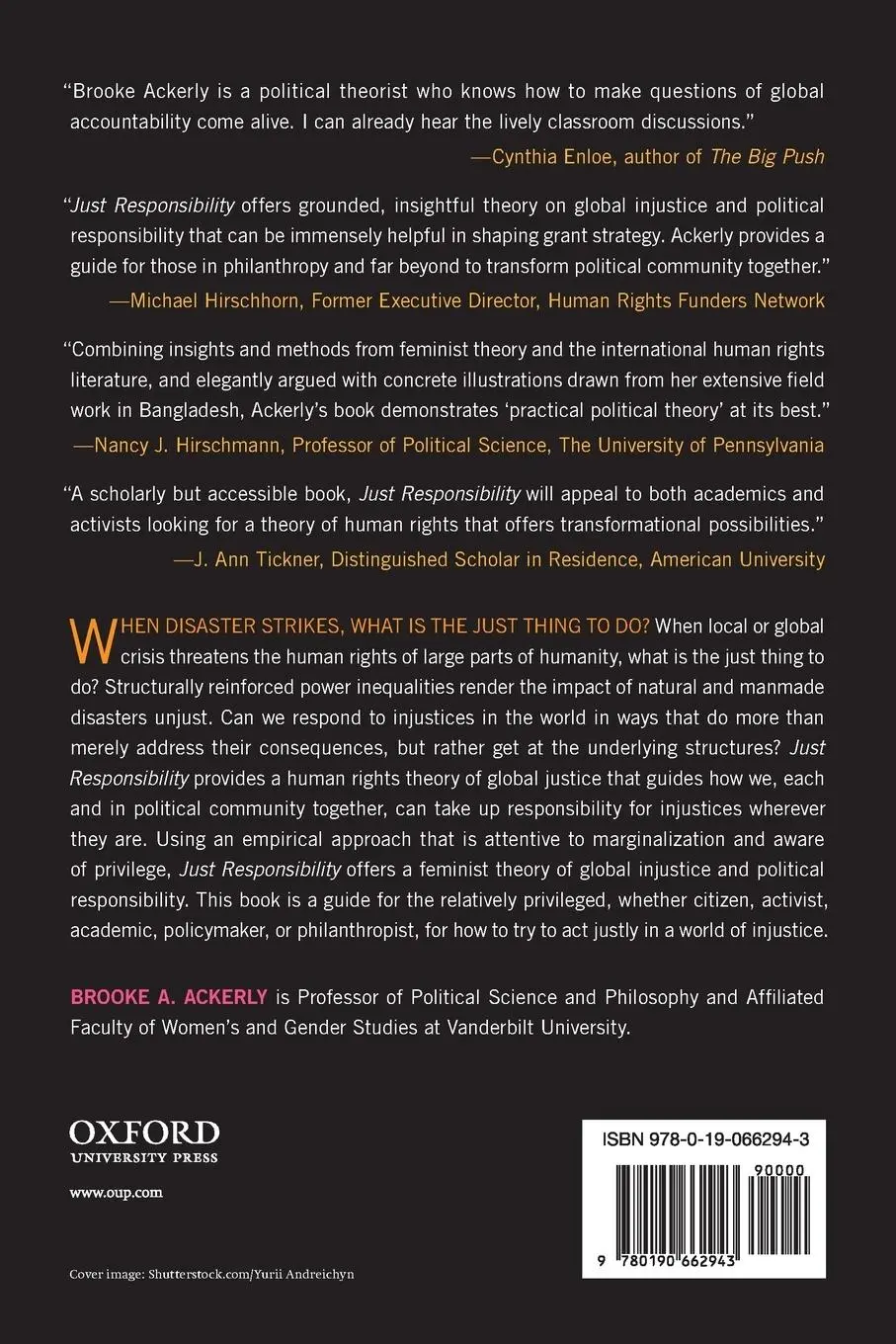 Rückseite: 9780190662943 | Just Responsibility | A Human Rights Theory of Global Justice | Buch
