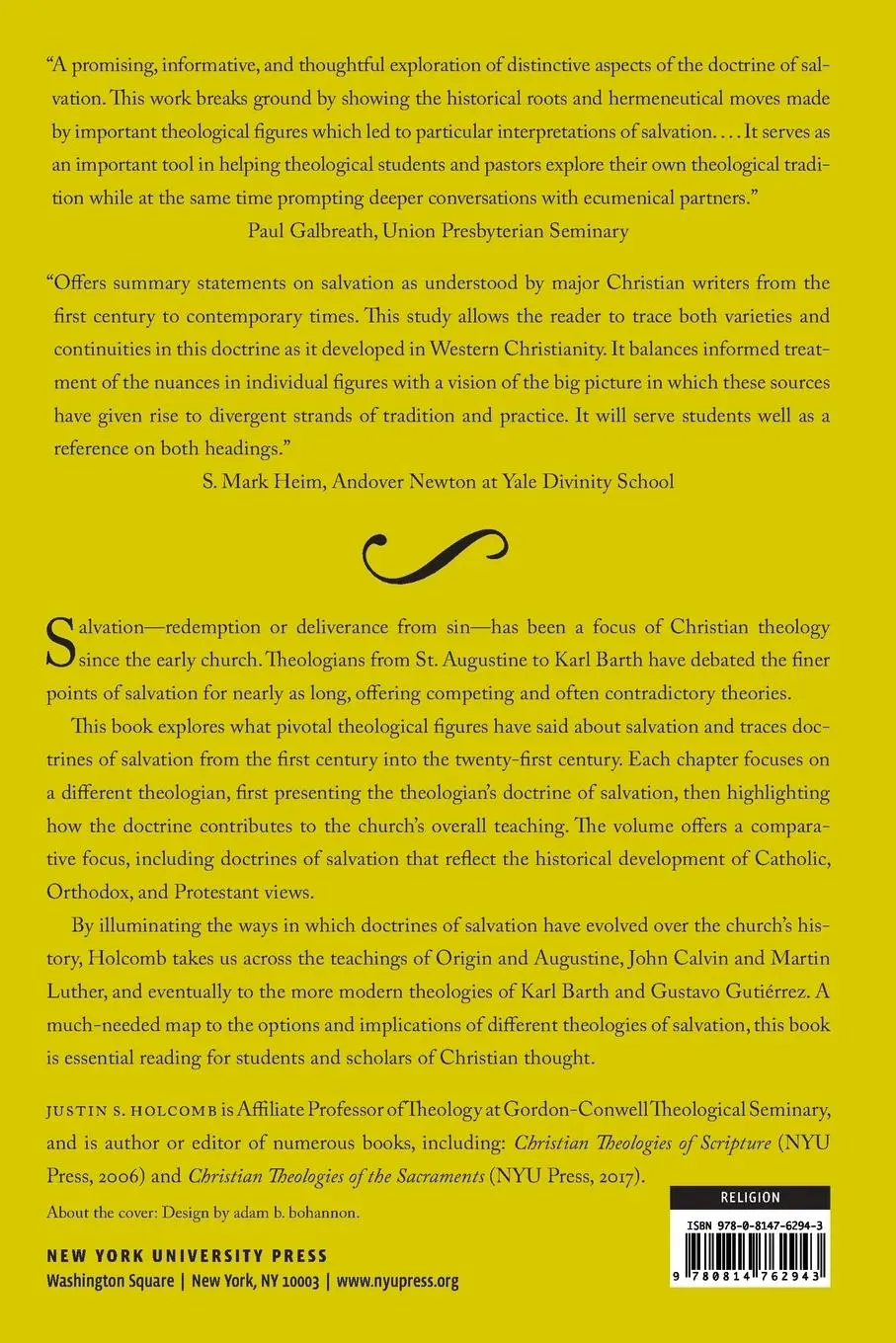 Rückseite: 9780814762943 | Christian Theologies of Salvation | A Comparative Introduction | Buch