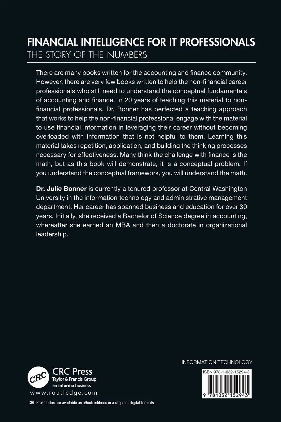 Rückseite: 9781032152943 | Financial Intelligence for IT Professionals | The Story of the Numbers