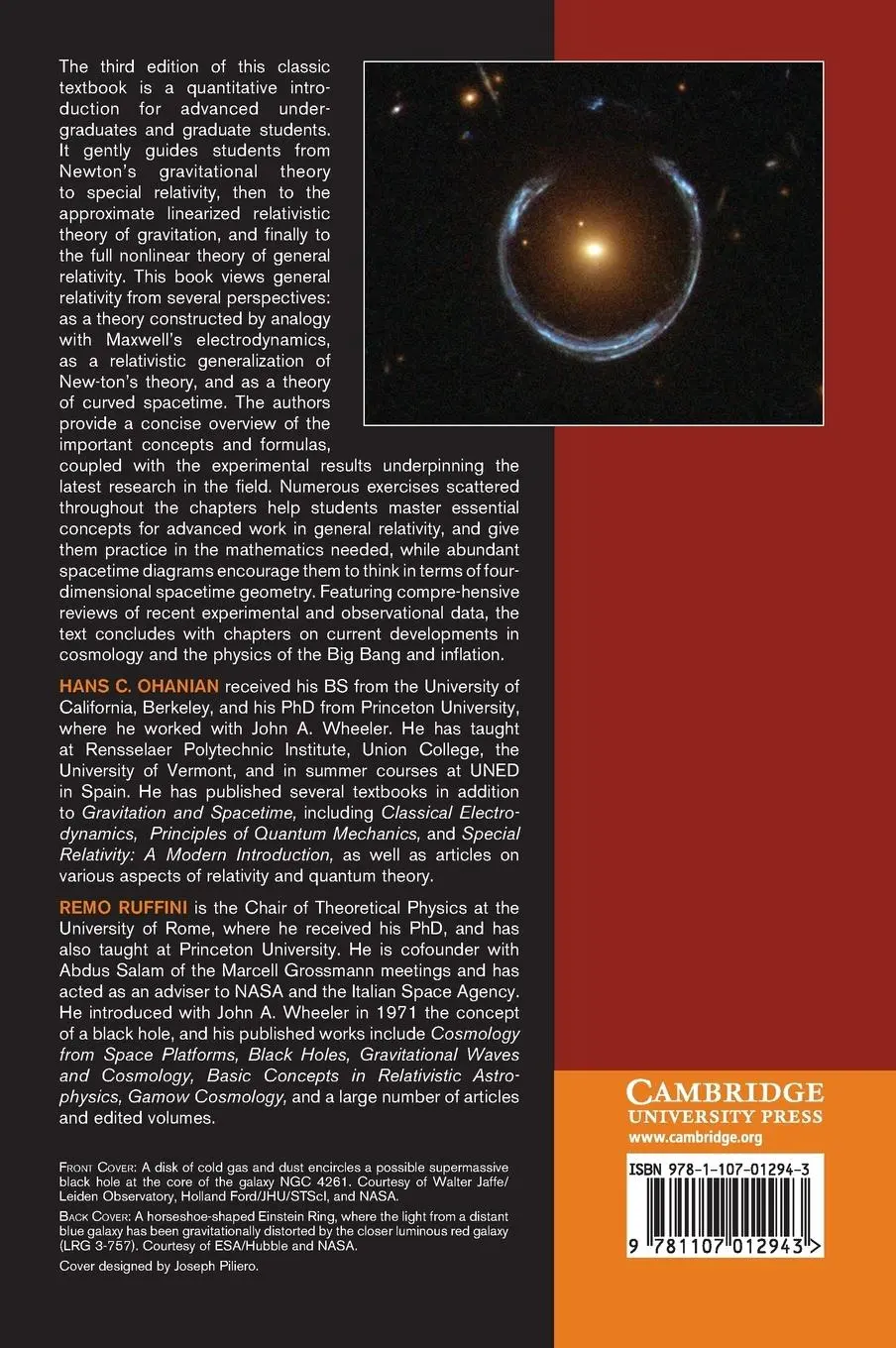 Rückseite: 9781107012943 | Gravitation and Spacetime | Hans C. Ohanian (u. a.) | Buch | Englisch