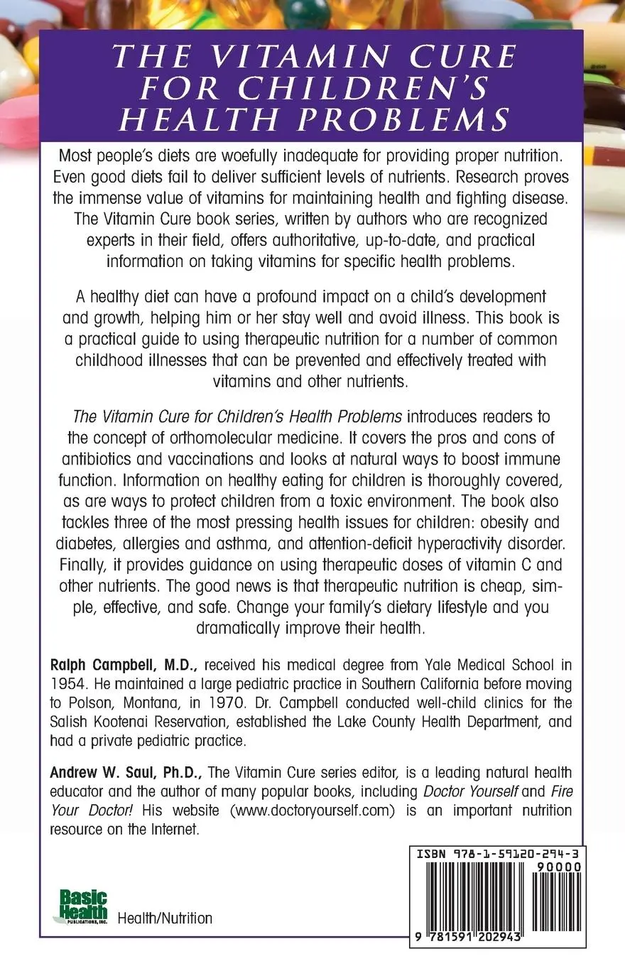 Rückseite: 9781591202943 | The Vitamin Cure for Children's Health Problems | Campbell (u. a.)