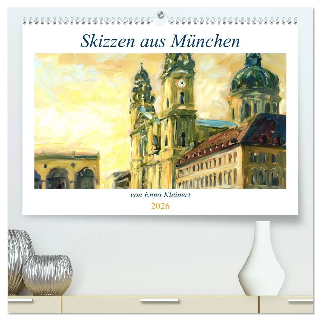 Cover: 9783457452943 | Skizzen aus München (hochwertiger Premium Wandkalender 2026 DIN A2...