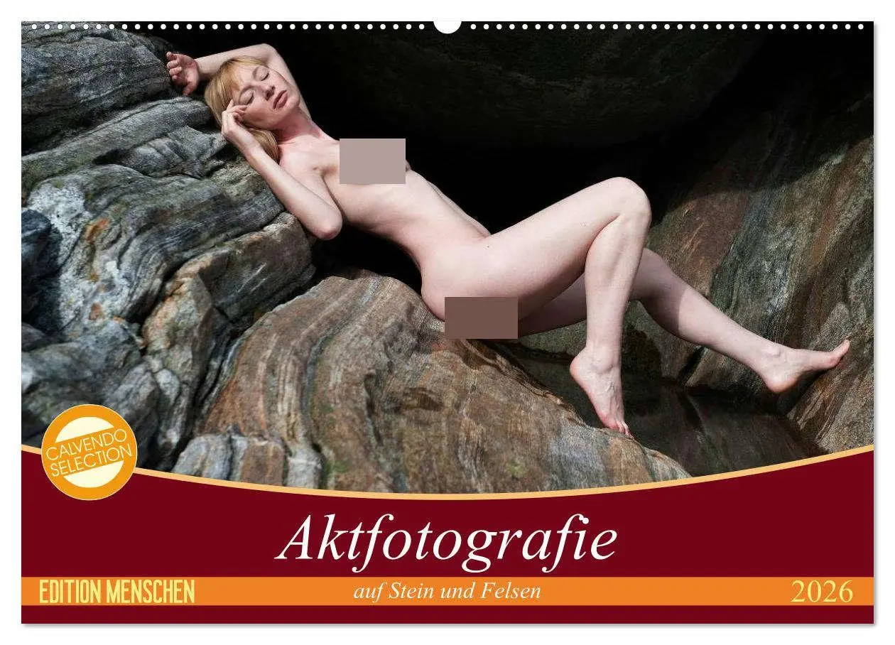 Cover: 9783516232943 | Aktfotografie auf Stein und Felsen (Wandkalender 2026 DIN A2 quer),...