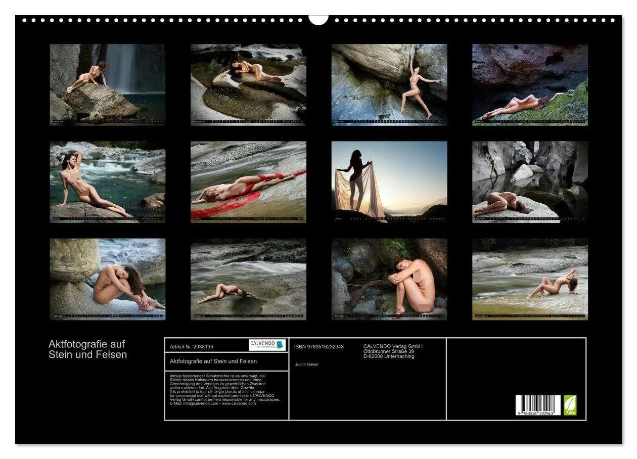Bild: 9783516232943 | Aktfotografie auf Stein und Felsen (Wandkalender 2026 DIN A2 quer),...
