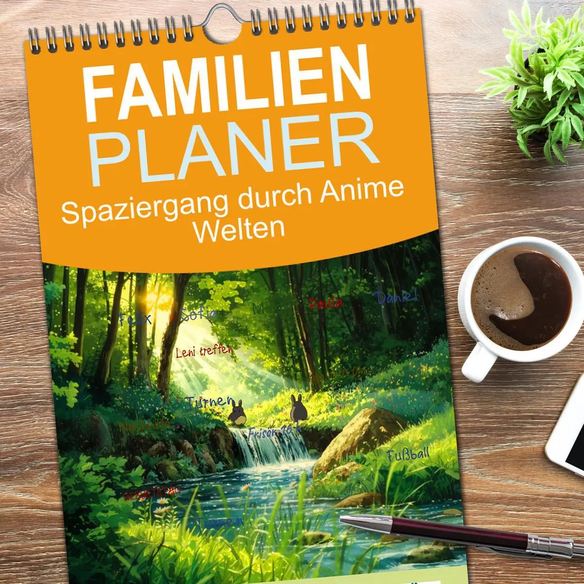 Bild: 9783516612943 | Familienplaner 2026 - Spaziergang durch Anime Welten mit 5 Spalten...
