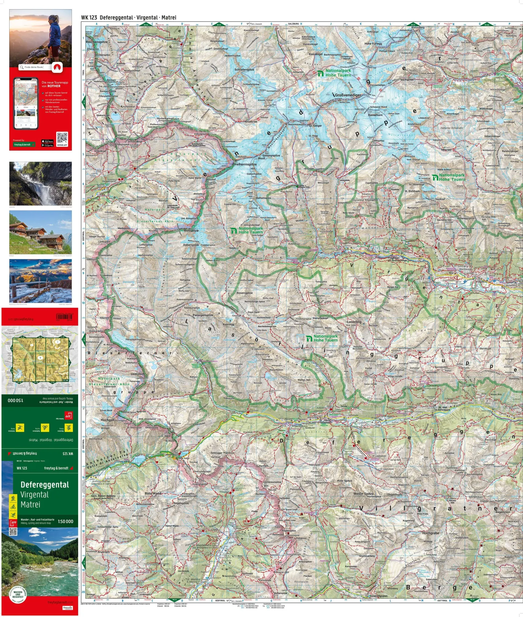 Bild: 9783707922943 | freytag &amp; berndt Wanderkarte WK 123 Defereggental, Virgental -...