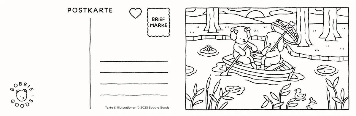 Bild: 9783735882943 | Bobbie Goods Postkarten Ausmalblock (offizielle deutsche Ausgabe)