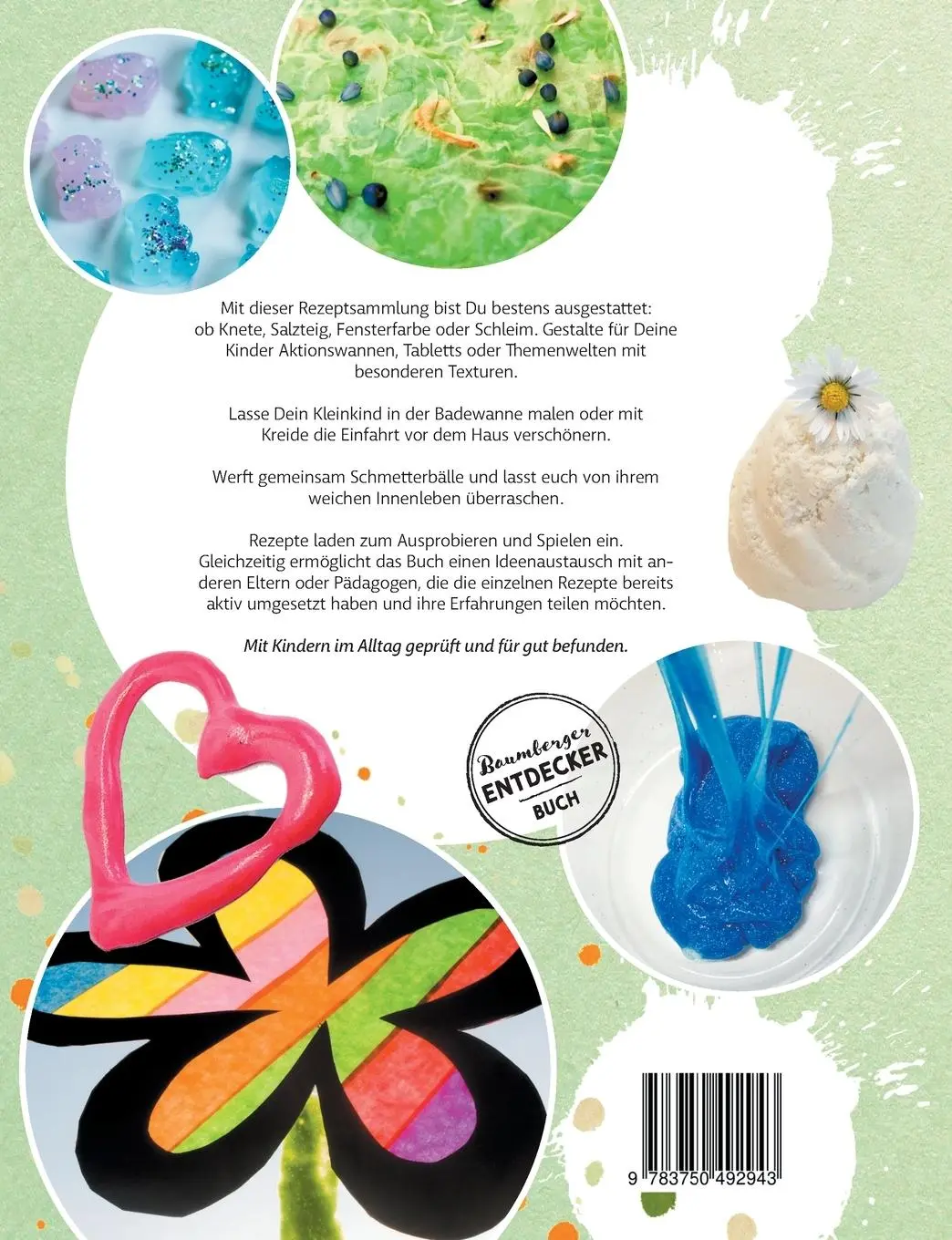 Rückseite: 9783750492943 | #Kreativ Rezepte | von Aktivbällchen bis Zauberfarbe | Sabrina Djogo
