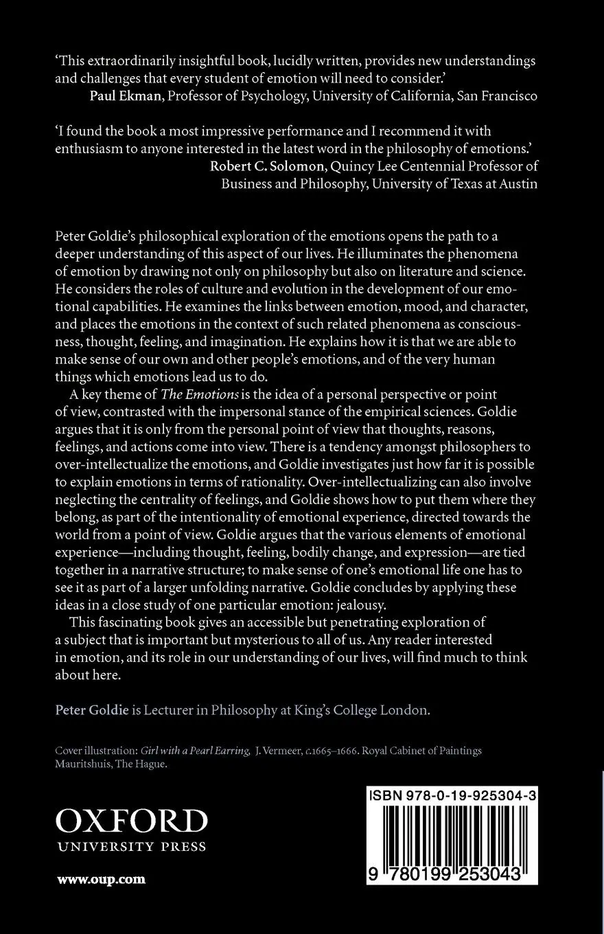 Rückseite: 9780199253043 | The Emotions | A Philosophical Exploration | Peter Goldie | Buch
