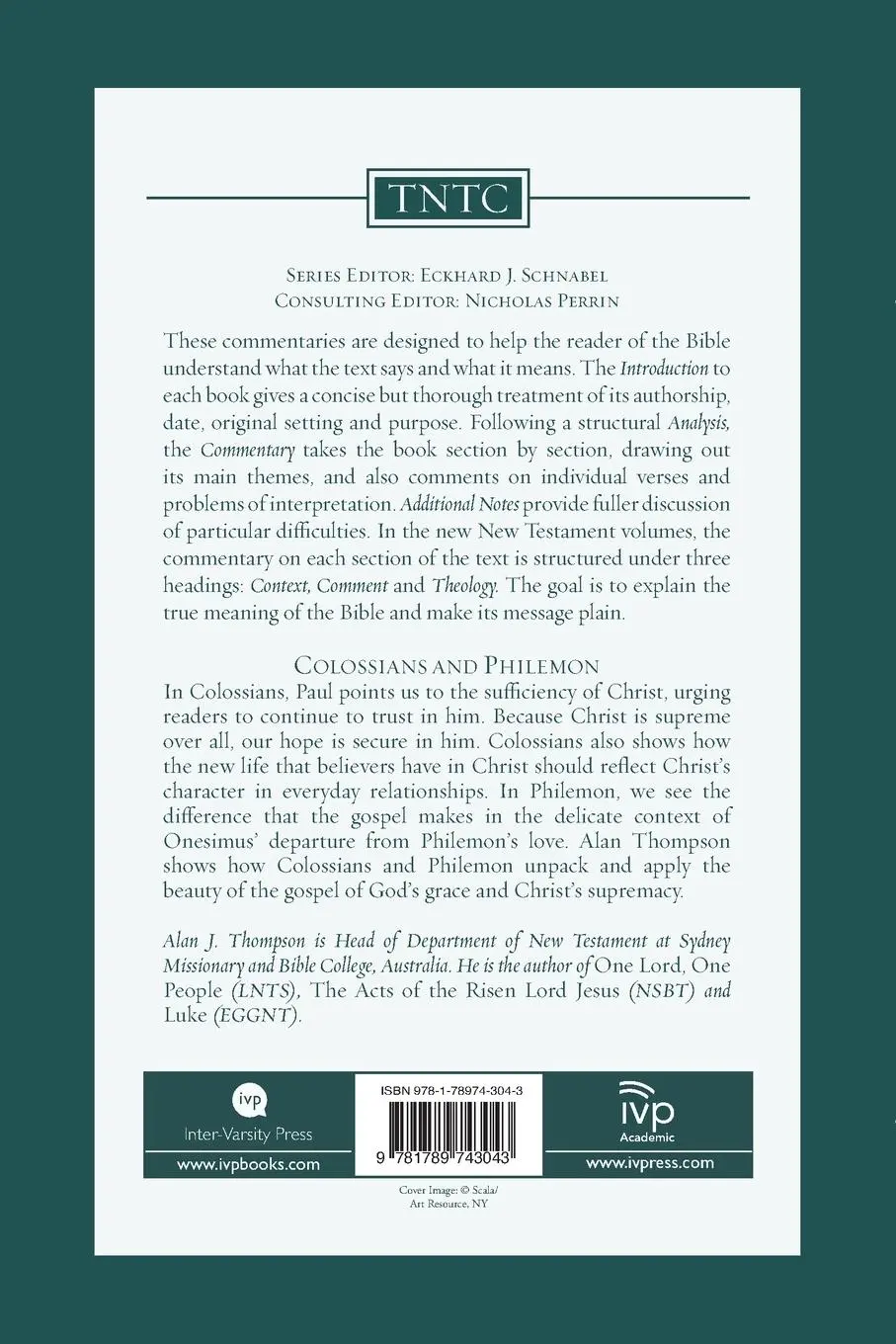 Rückseite: 9781789743043 | Colossians and Philemon | An Introduction and Commentary | Thompson
