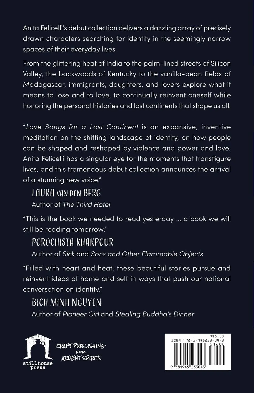 Rückseite: 9781945233043 | Love Songs for a Lost Continent | Anita Felicelli | Taschenbuch | 2018