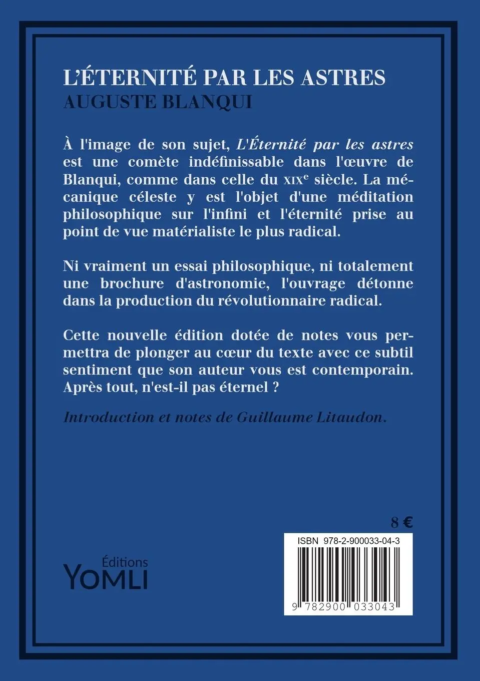 Rückseite: 9782900033043 | L'Éternité par les astres | Guillaume Litaudon (u. a.) | Taschenbuch