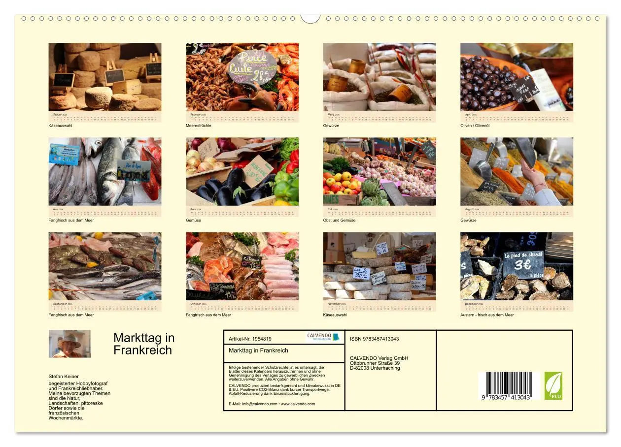 Bild: 9783457413043 | Markttag in Frankreich (hochwertiger Premium Wandkalender 2026 DIN...