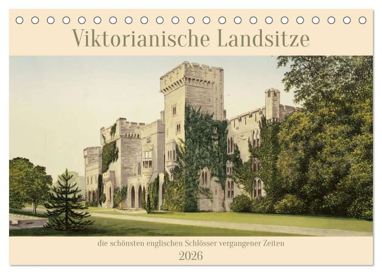 Cover: 9783457583043 | Viktorianische Landsitze (Tischkalender 2026 DIN A5 quer), CALVENDO...