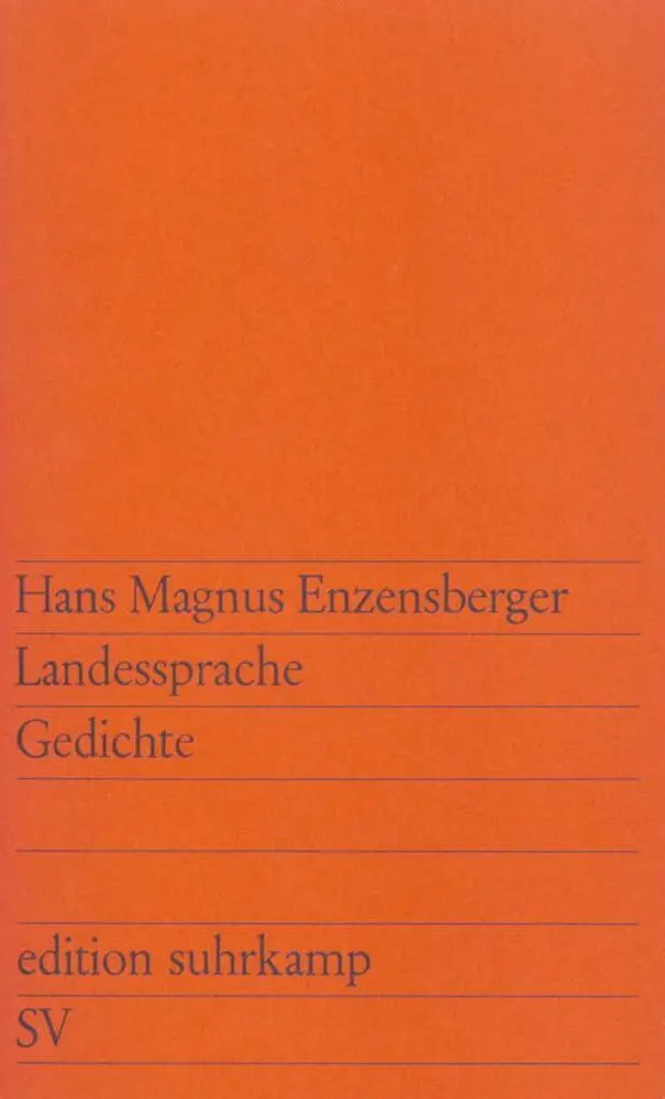 Cover: 9783518103043 | Landessprache | Gedichte | Hans Magnus Enzensberger | Taschenbuch