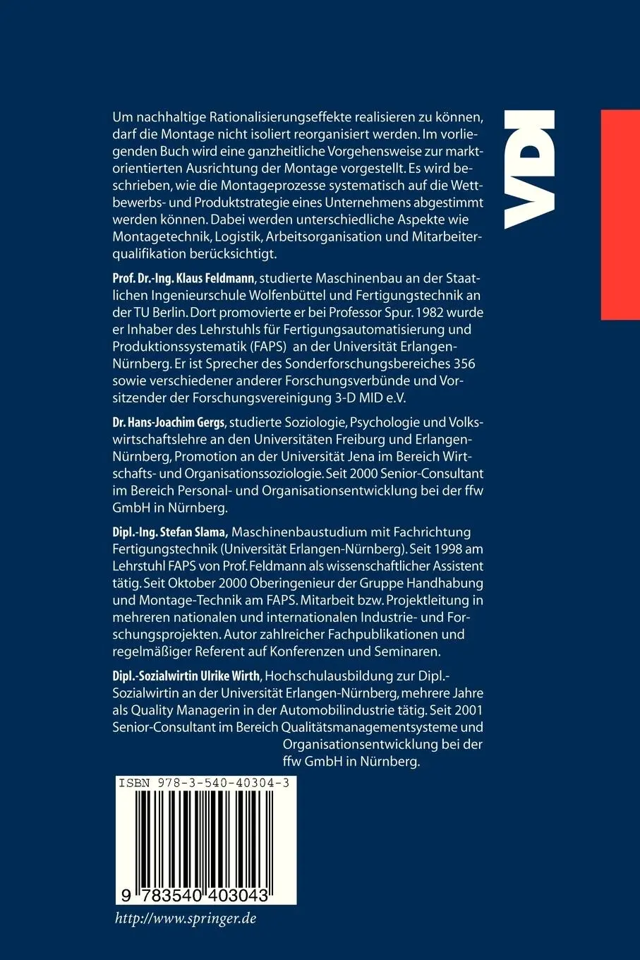 Rückseite: 9783540403043 | Montage strategisch ausrichten - Praxisbeispiele marktorientierter...