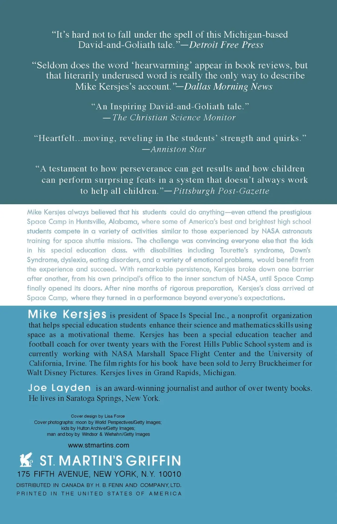 Rückseite: 9780312303143 | A Smile as Big as the Moon | Mike Kersjes | Taschenbuch | Englisch