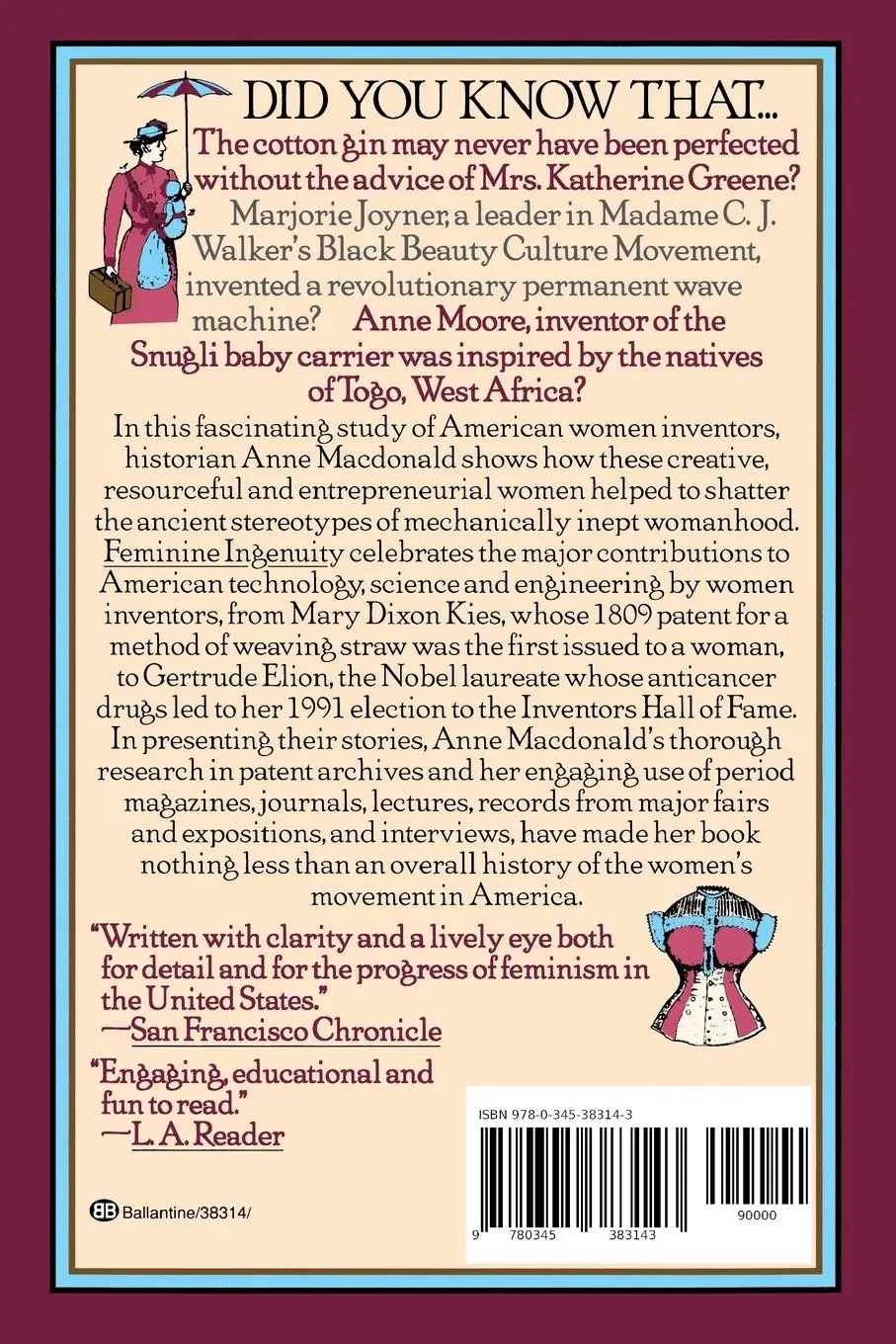 Rückseite: 9780345383143 | Feminine Ingenuity | How Women Inventors Changed America | Macdonald