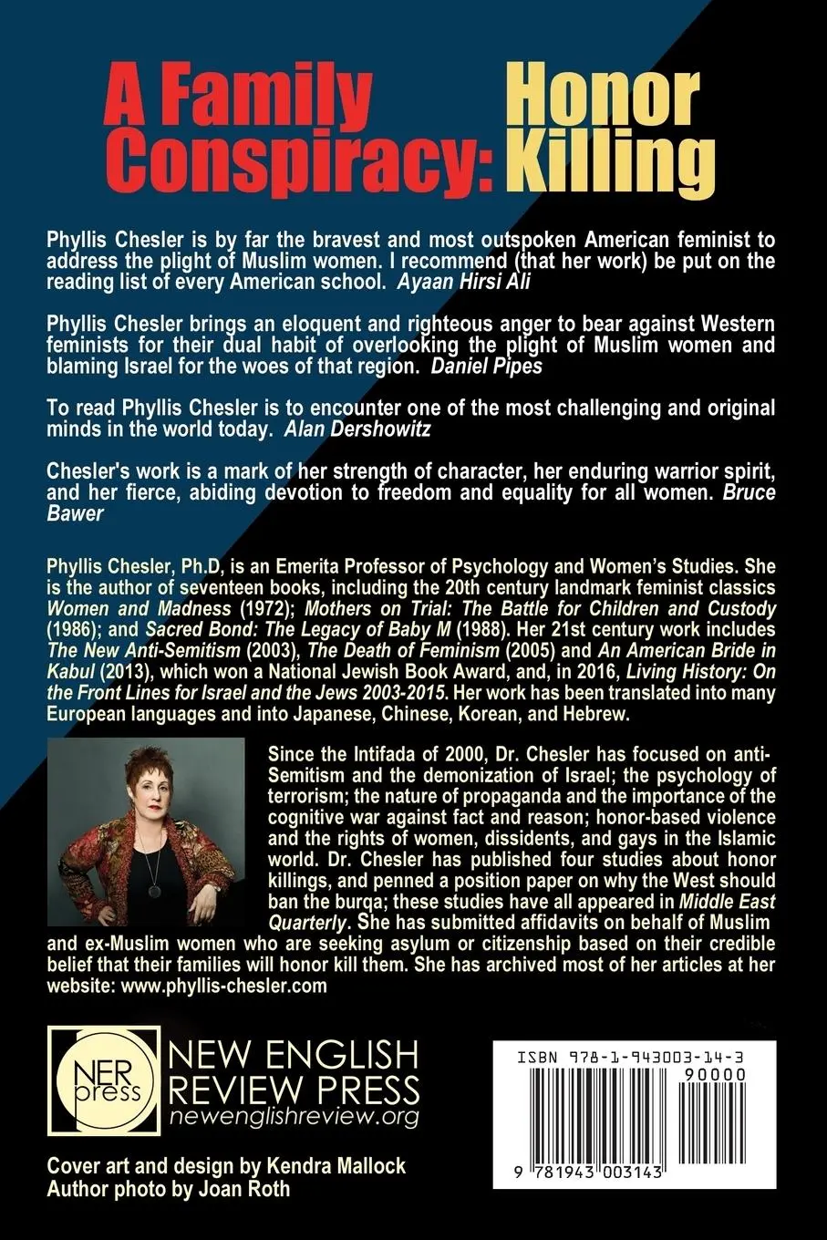 Rückseite: 9781943003143 | A Family Conspiracy | Honor Killing | Phyllis Chesler | Taschenbuch