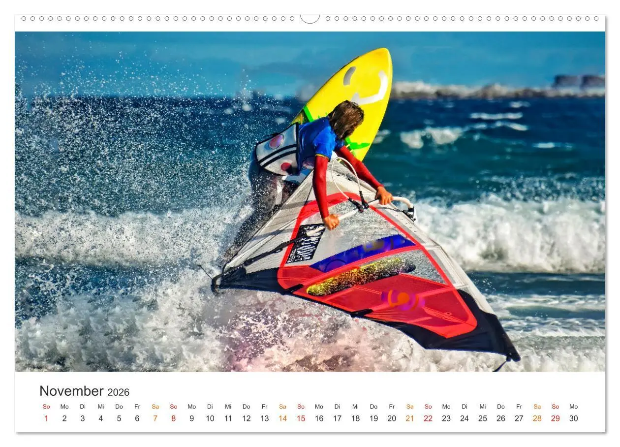 Bild: 9783457263143 | Windsurfen - endlose Wellen (Wandkalender 2026 DIN A2 quer),...