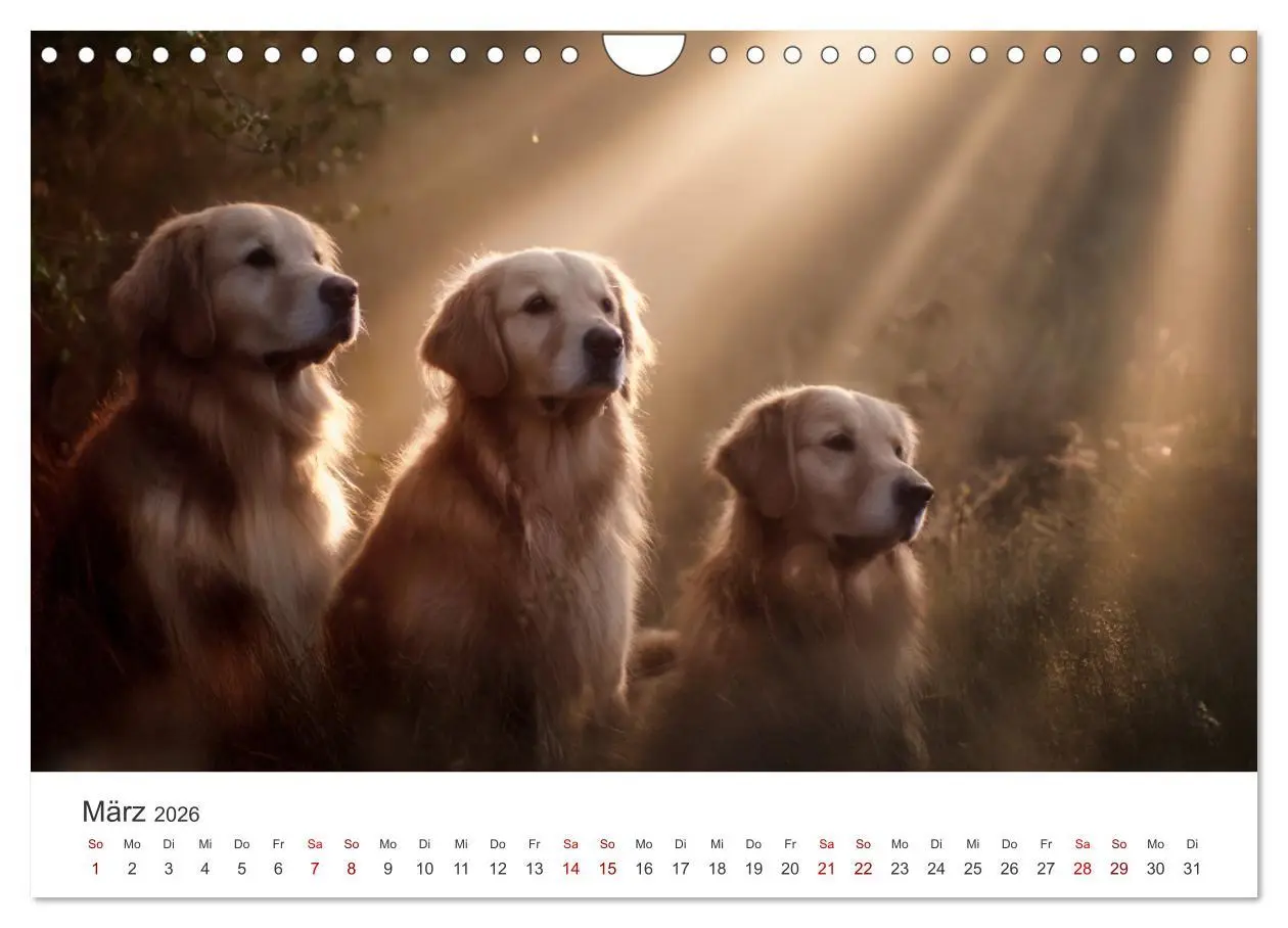 Bild: 9783516593143 | Herz aus Gold - Retriever zum Verlieben (Wandkalender 2026 DIN A4...