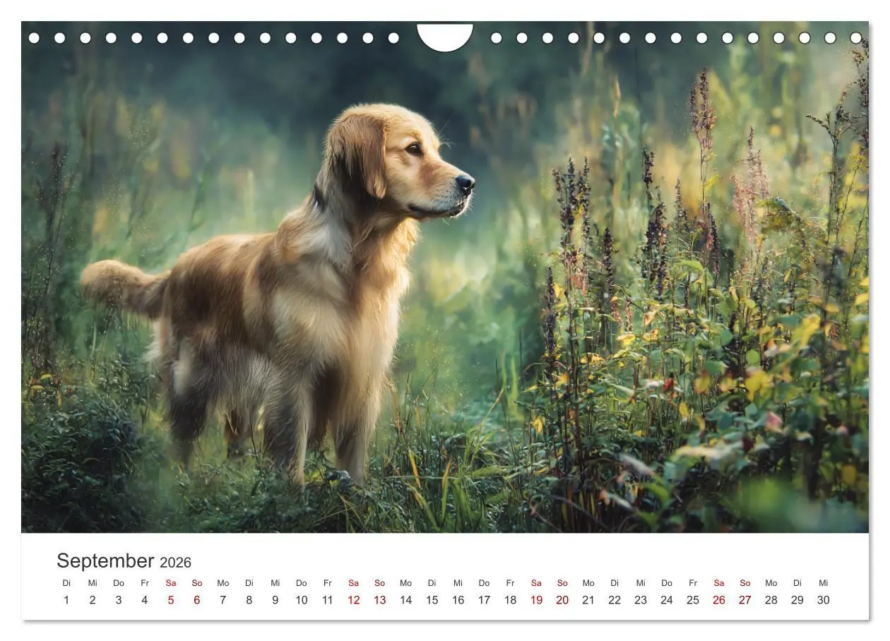 Bild: 9783516593143 | Herz aus Gold - Retriever zum Verlieben (Wandkalender 2026 DIN A4...