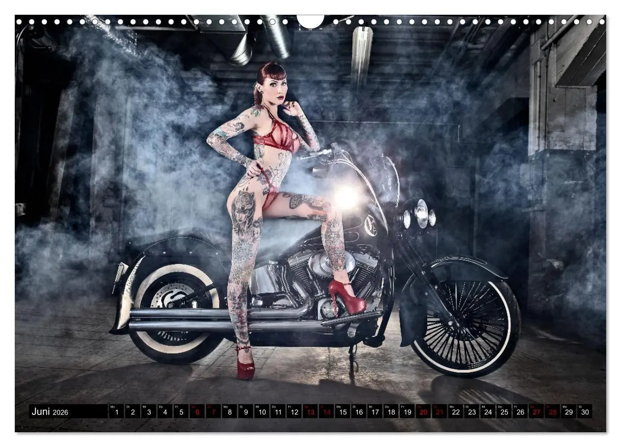Bild: 9783457633243 | Motorräder und Sexy Girls (Wandkalender 2026 DIN A3 quer), CALVENDO...