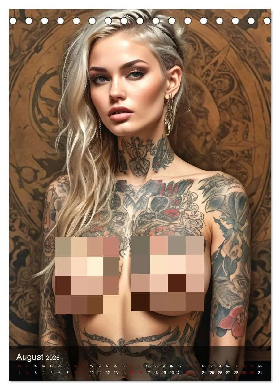 Bild: 9783516273243 | Tattoo Queens (Tischkalender 2026 DIN A5 hoch), CALVENDO...