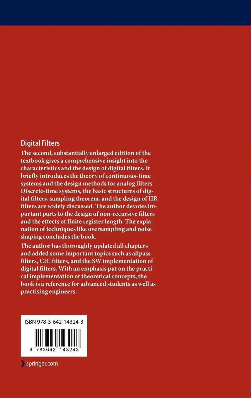 Rückseite: 9783642143243 | Digital Filters | Basics and Design | Dietrich Schlichthärle | Buch