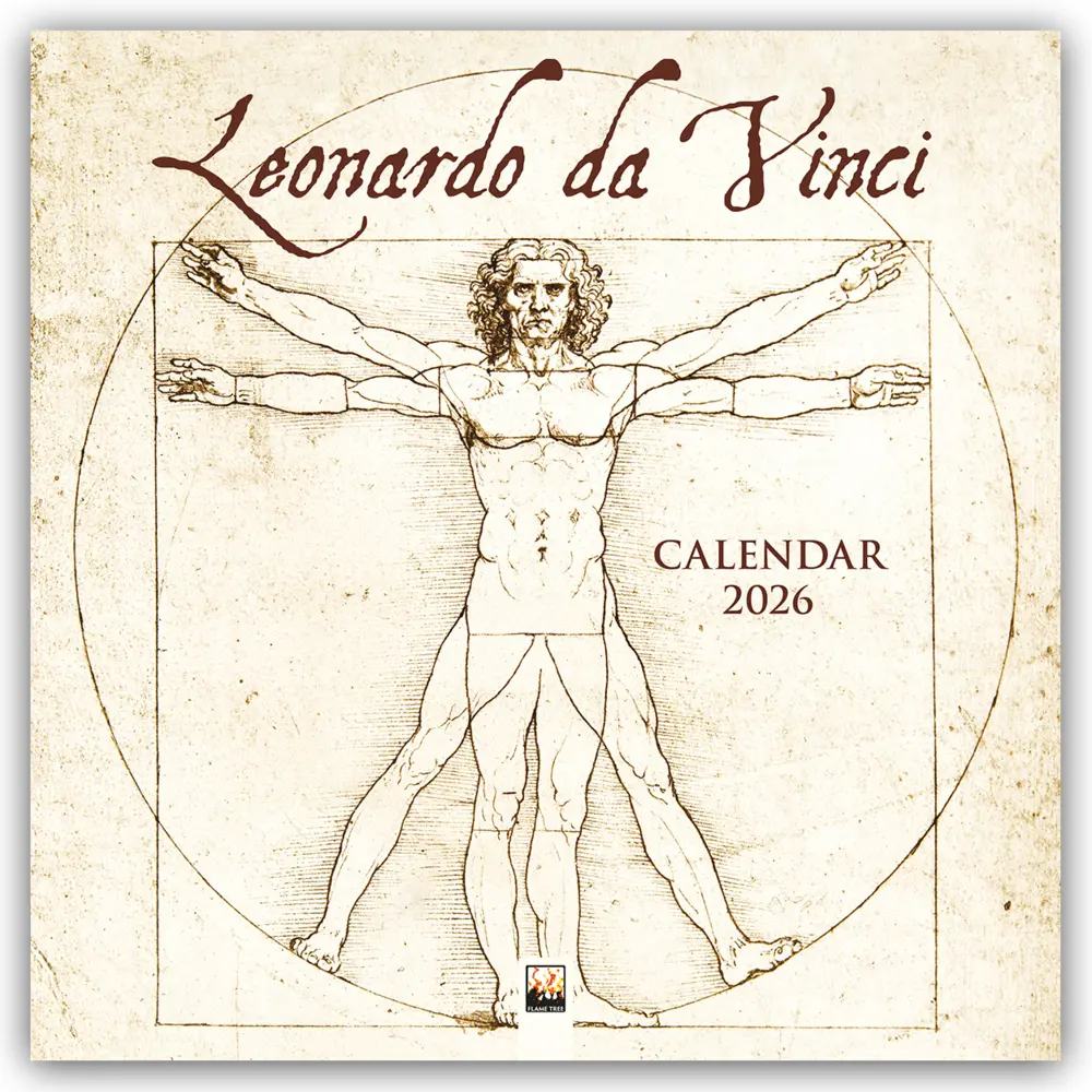 Cover: 9781835623343 | Leonardo da Vinci 2026 - Original Flame Tree Publishing-Kalender...