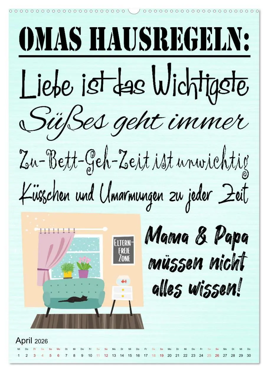 Bild: 9783516333343 | Glück ist, Oma zu sein (Wandkalender 2026 DIN A2 hoch), CALVENDO...