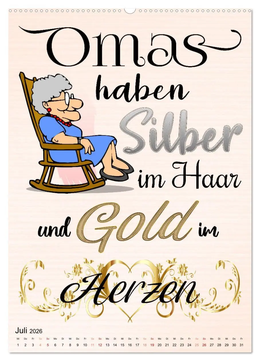 Bild: 9783516333343 | Glück ist, Oma zu sein (Wandkalender 2026 DIN A2 hoch), CALVENDO...