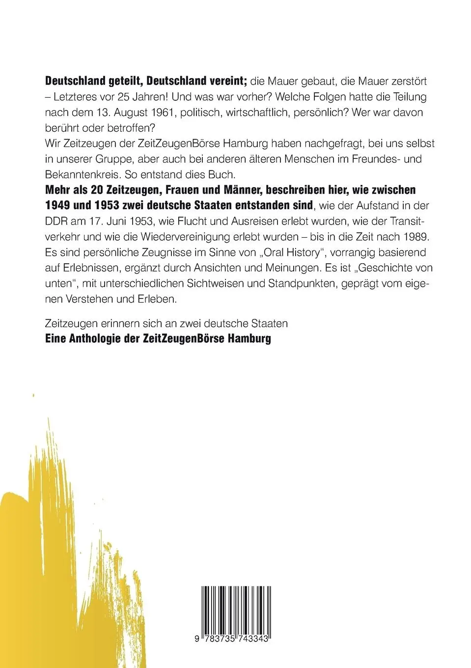 Rückseite: 9783735743343 | 2x Deutschland | Zeitzeugen erinnern sich an zwei deutsche Staaten
