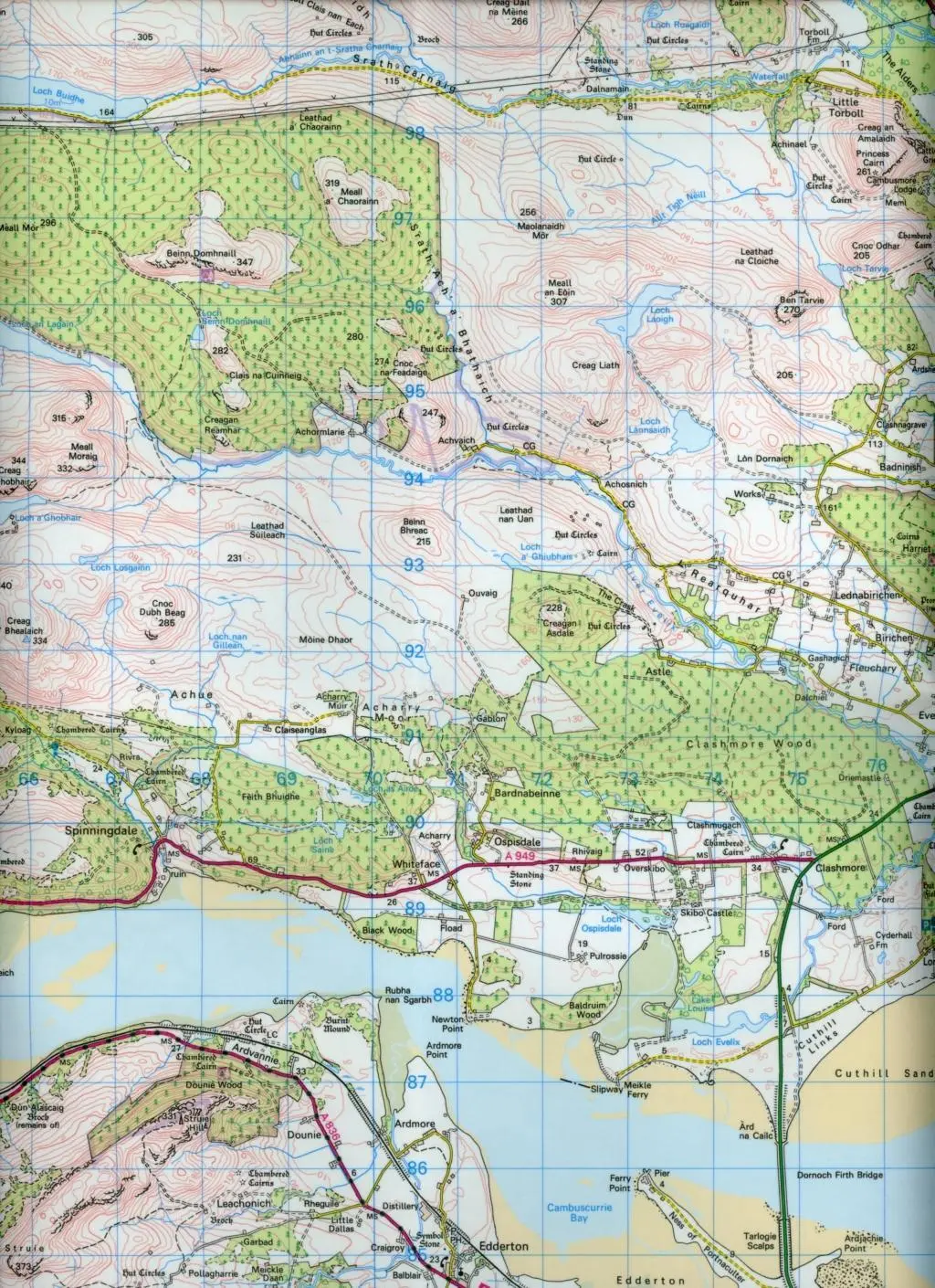 Bild: 9780319473443 | Dornoch &amp; Alness, Invergordon &amp; Tain | Ordnance Survey | (Land-)Karte