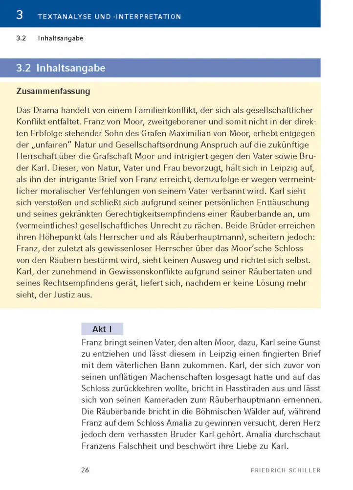 Bild: 9783129303443 | Die Räuber von Friedrich Schiller | Textanalyse und Interpretation