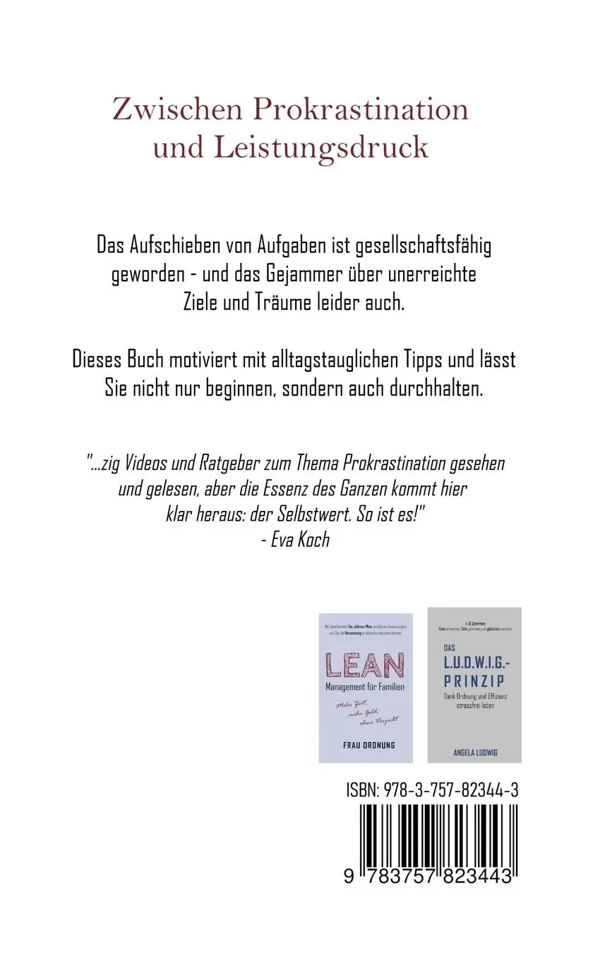 Rückseite: 9783757823443 | Jetzt - es ist nie zu früh! | Vom Beginnen und Durchhalten | Ludwig