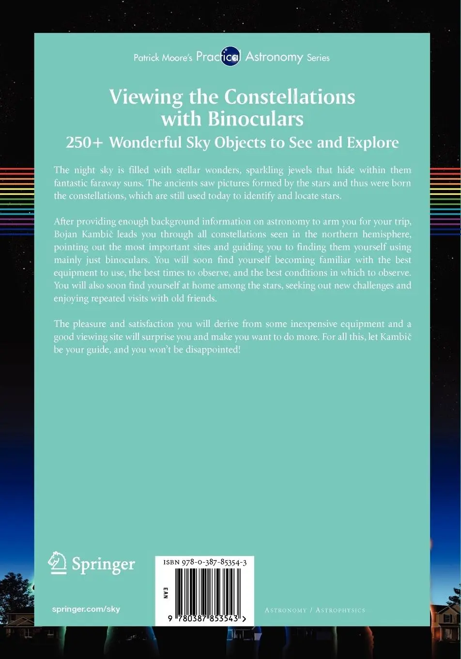 Rückseite: 9780387853543 | Viewing the Constellations with Binoculars | Bojan Kambic | Buch | x