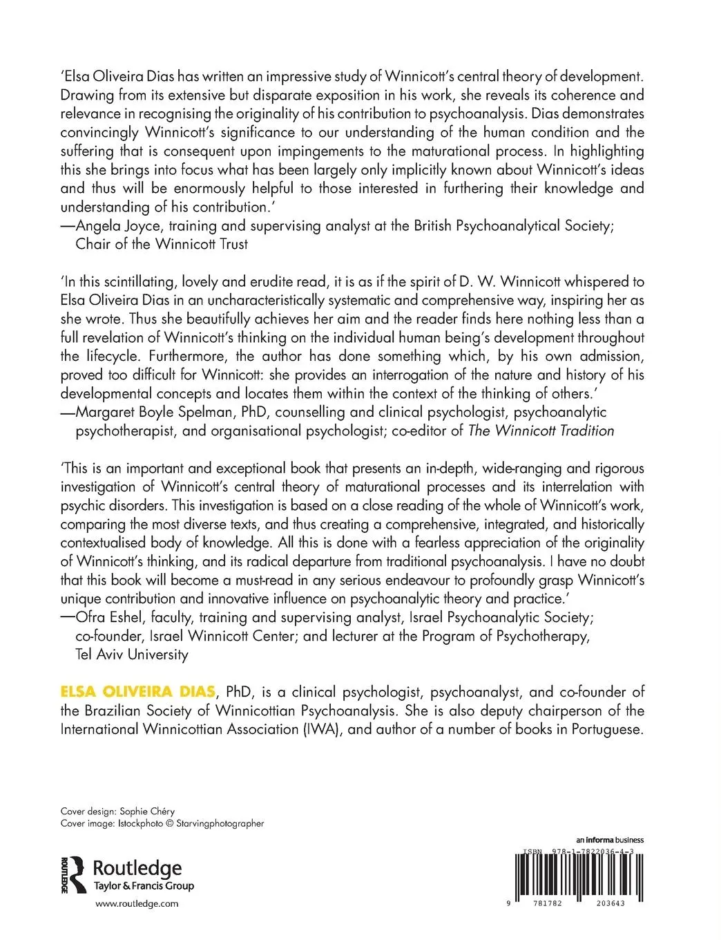 Rückseite: 9781782203643 | Winnicott's Theory of the Maturational Processes | Elsa Oliveira Dias