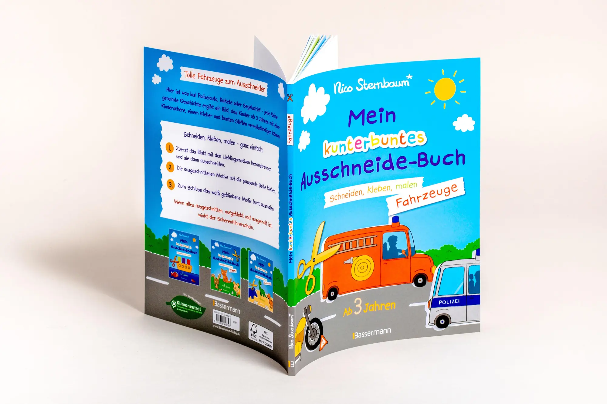 Bild: 9783809443643 | Mein kunterbuntes Ausschneidebuch - Fahrzeuge. Schneiden, kleben,...