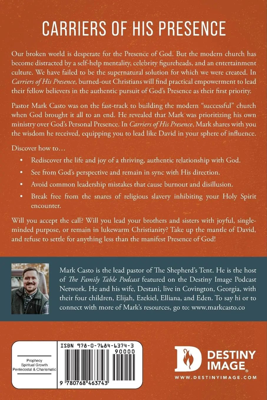 Rückseite: 9780768463743 | Carriers of His Presence | Mark Casto | Taschenbuch | Englisch | 2022