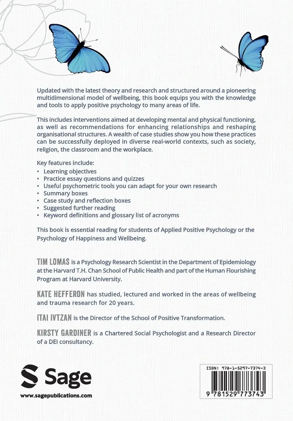 Rückseite: 9781529773743 | Applied Positive Psychology | Tim Lomas (u. a.) | Taschenbuch | 2024