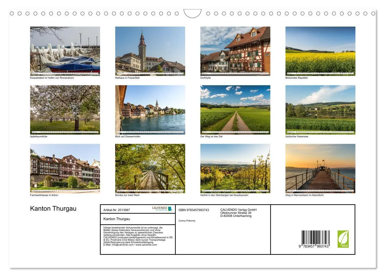 Bild: 9783457993743 | Kanton Thurgau (Wandkalender 2026 DIN A3 quer), CALVENDO...
