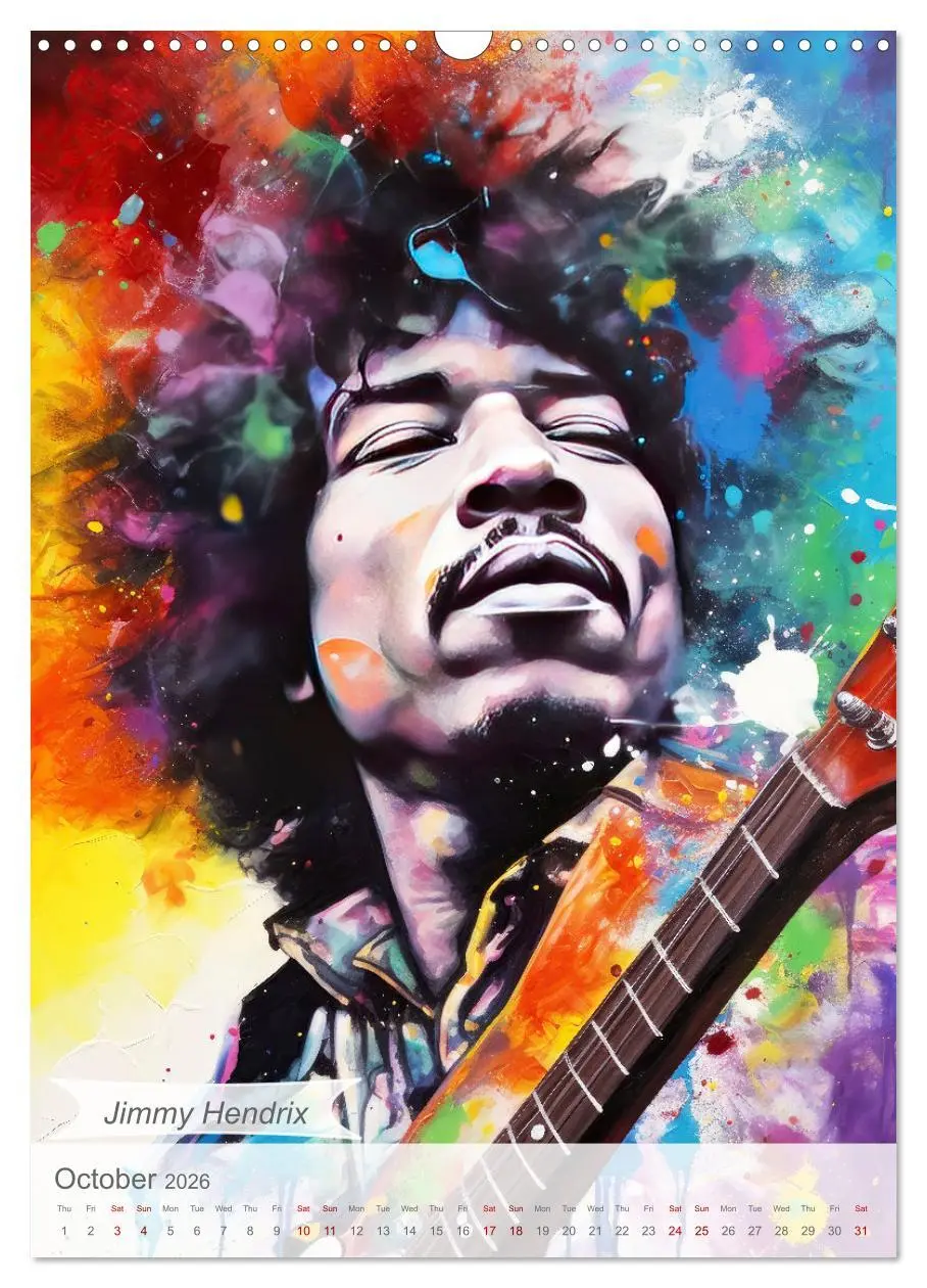 Bild: 9783516533743 | Music legends in magic art (Wall Calendar 2026 DIN A3 portrait),...