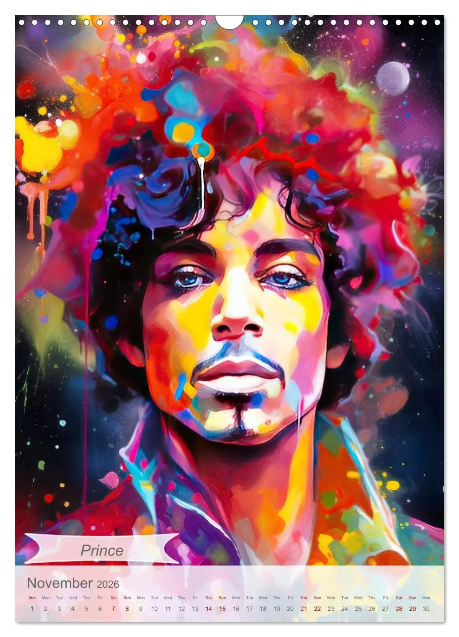 Bild: 9783516533743 | Music legends in magic art (Wall Calendar 2026 DIN A3 portrait),...