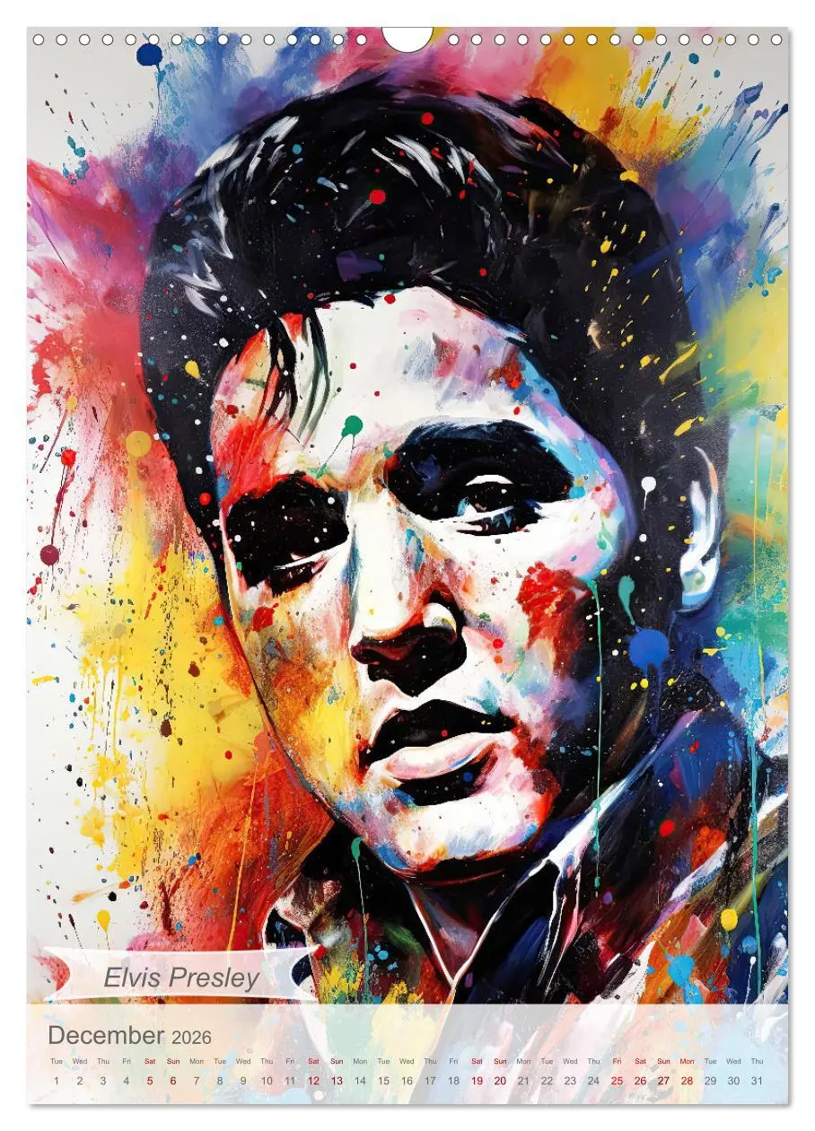 Bild: 9783516533743 | Music legends in magic art (Wall Calendar 2026 DIN A3 portrait),...