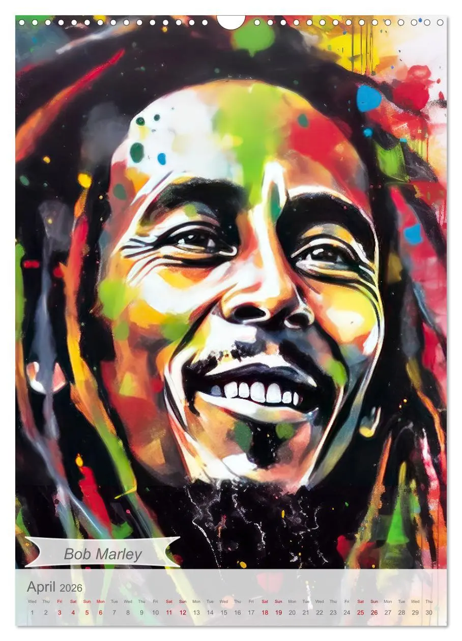 Bild: 9783516533743 | Music legends in magic art (Wall Calendar 2026 DIN A3 portrait),...